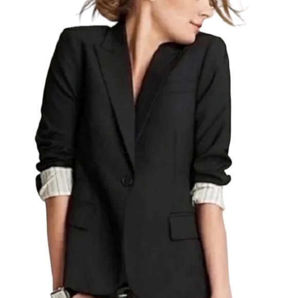 Theory Jackets & Blazers - Theory Gabe Long Wool Blazer Black size 6